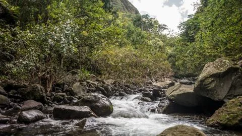 Iao valley stream Stock-Fotos