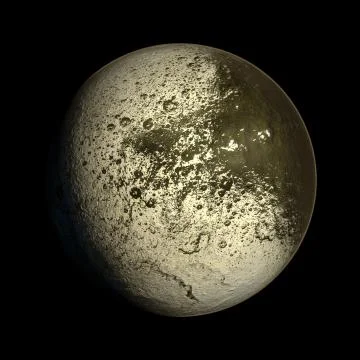 Iapetus isolated planet Illustrazione stock