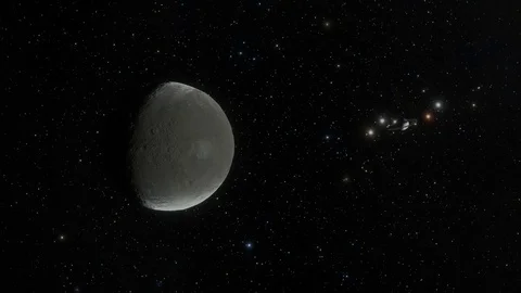 Iapetus Moon of Saturn Stock-Footage 84954984