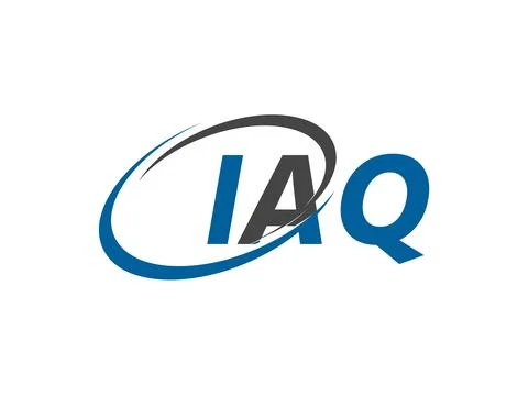 IAQ initial letter logo design, vector template 库存插图