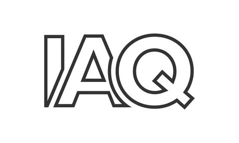 IAQ logo design template with strong and modern bold text. Initial based ve.. 库存插图