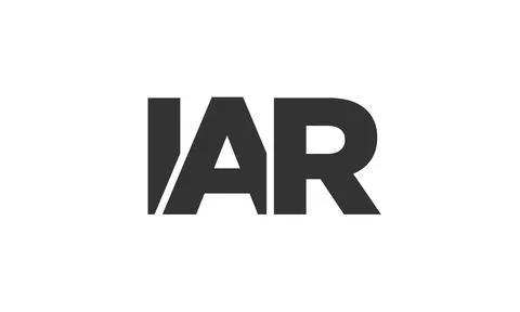 IAR logo design template with strong and modern bold text. Initial based ve.. Stock Illustration