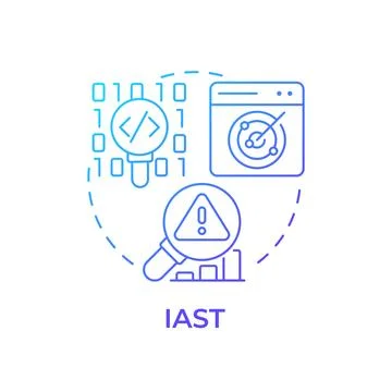 IAST blue gradient concept icon Illustrazione stock