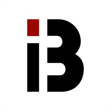 IB, Bi, i3, B initials geometric letter company vector logo and icon Stock Illustration
