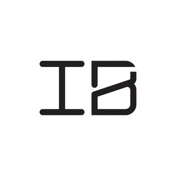 Ib initial letter vector logo icon Stock Illustration