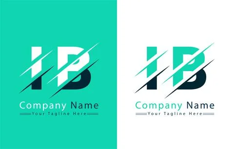 IB Letter Logo Vector Design Concept Elements Illustrazione stock