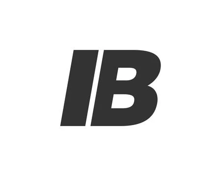 IB Techno Editable Font Logo For Corporate Branding. Bold, Futuristic Desig.. Stock Illustration