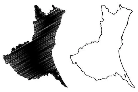 Ibaraki Prefecture map vector.... Stock Illustration