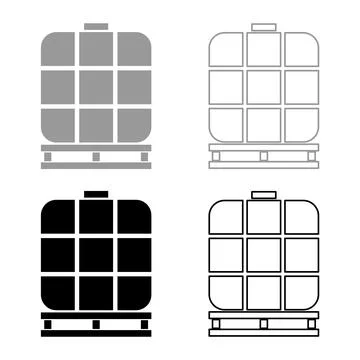 IBC intermediate bulk container tank for liquids fluid water storage reserv.. Stock Illustration