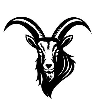 Ibex Silhouette Vector Stock Illustration