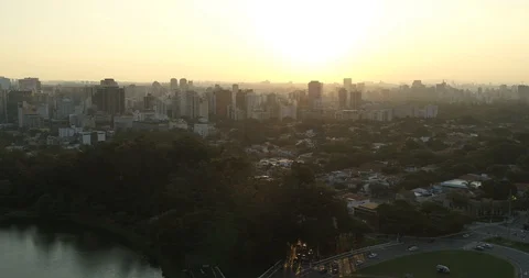 IBIRAPUERA PARK IN QUARANTINE - PARQUE DO IBIRAPUERA NA QUARENTENA Stock Footage 128024071