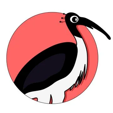 Ibis icon vector for ui app Stock Illustration