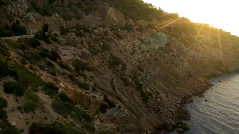 Ibiza beach. Cala Llonga beach, located in southern Ibiza, Spain. Video stock 131241862
