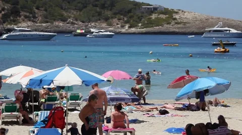 Ibiza beach Stock Footage 60592316