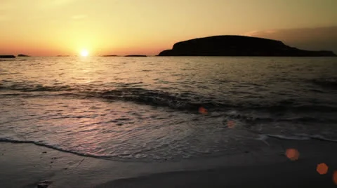 Ibiza - Beautiful Sunset at Beach Stock Footage 24373222