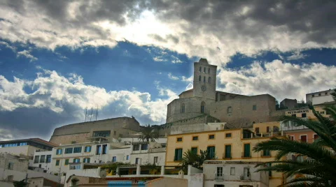 Ibiza cathedral Stock Footage 94126