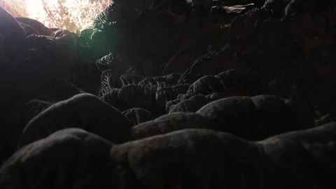 Ibiza Cave Interior With Sunlit Opening Stock-Footage 331229038