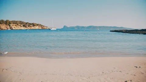 Ibiza clean beach Stock-Footage 123246951