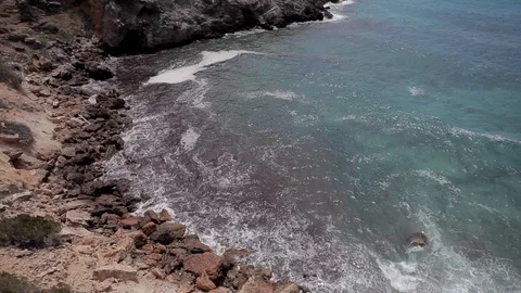 Ibiza cliffs, Image made from the top of an ibiza cliff 動画素材 106310654