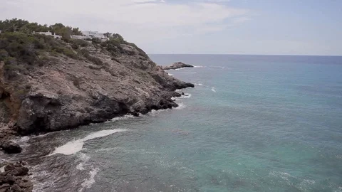 Ibiza cliffs, Image made from the top of an ibiza cliff Stock Footage 106310671