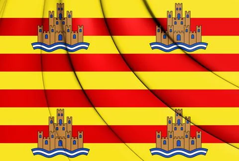 Ibiza flag Stock Illustration
