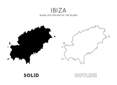 Ibiza map. Blank vector map of the Island. Borders of Ibiza for your infogr.. イラスト素材