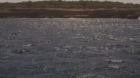 Ibiza Package 83 | slow motion blue waves in lake sea ocean sunlight Stock Footage 118710179
