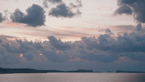 Ibiza post sunset cloud timelapse Stock-Footage 124782849