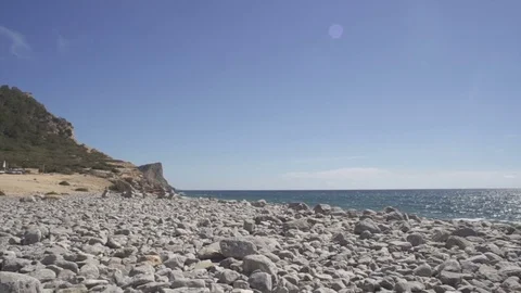 Ibiza stone beach 스톡 동영상 83044369