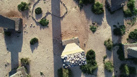 Ibiza, Stonehenge. Sun clock - Time and Space. 003 Stock Footage 127618905