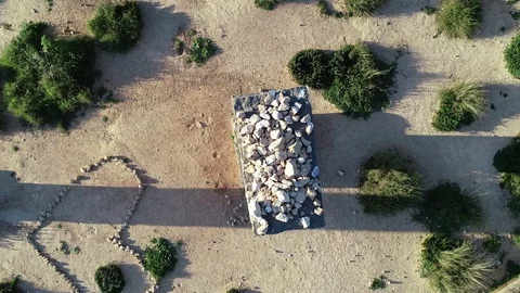 Ibiza, Stonehenge. Sun clock - Time and Space. 004 Stock Footage 127618926