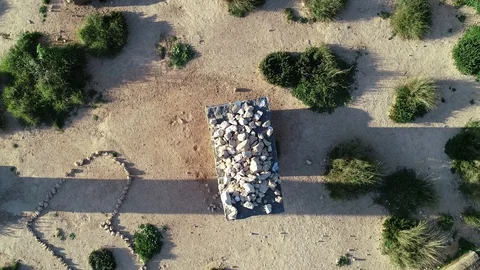 Ibiza, Stonehenge. Sun clock - Time and Space. 006 Stock Footage 127618981