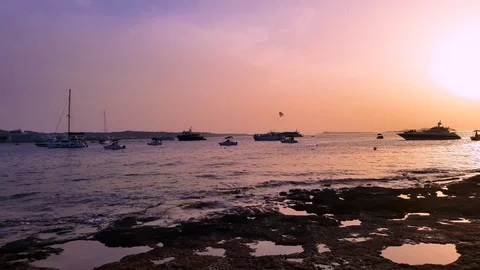 Ibiza sunset Stock Footage 122375133