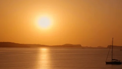 Ibiza sunset timelapse Stock Footage 123142117