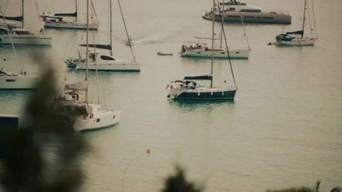 Ibiza viele Boote Vídeos de archivo 229194232