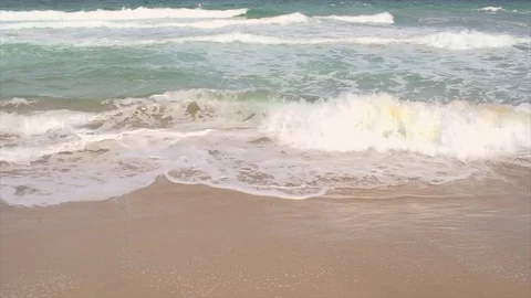 Ibiza, waves on beach in slow motion Stock-Footage 83043781