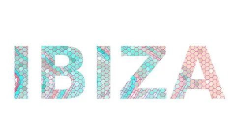 IBIZA Word text design image stock Stock Illustration