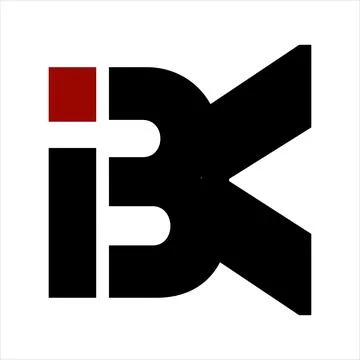 IBK, BK, BIK initials letter company logo Stock Illustration