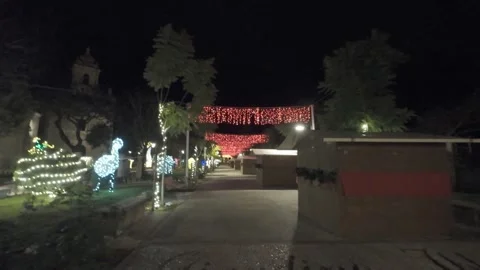 Ibleo garden during the Christmas days in Ragusa Ibla Video stock 296188053