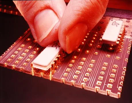IBM Computer Chip, USA Stock Photos