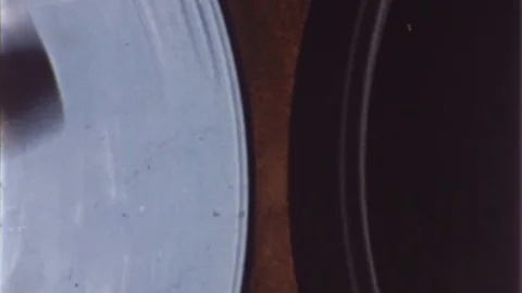 IBM Computer Data Reels Spin 1960s Vintage Film Home Movie Stock Footage 74115039