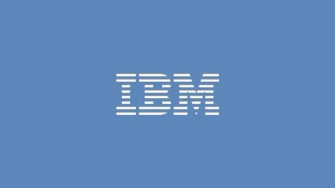IBM Logo Cut Out Video stock 157699449