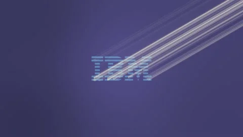 IBM Logo Light Reveal Video stock 157698447