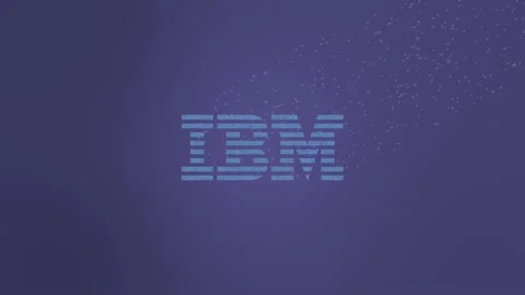 IBM Logo Wind Dissolve Video stock 157699219