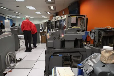 IBM machines, Computer science museum Mountain View California Stock Photos