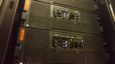 IBM servers operating Stock Footage 55765048