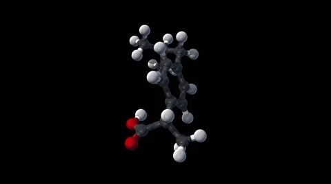 Ibuprofen, molecular model 스톡 동영상 64826111