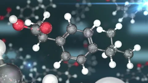 Ibuprofen Molecular Structure (light bulbs) 動画素材 153009195