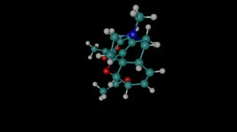 Ibuprofen molecule with alpha channel Stock Footage 13842540