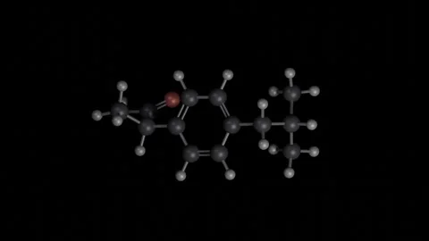Ibuprofen molecule rotating 3D model Vídeos de archivo 344702035